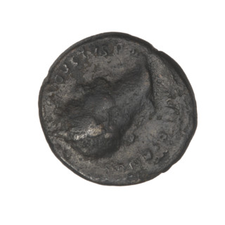 Quarter (coin) of Hadrian (76–138; Roman emperor 117–138). Obverse: bust of Hadrian right, wearing