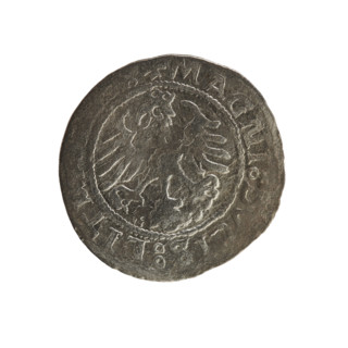 Lithuanian half-grosz, Sigismund I the Old (King of Poland; 1506–1548). Silver coin (half-grosz),