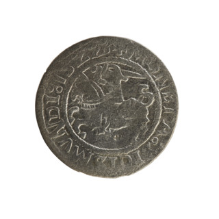 Lithuanian half-grosz, Sigismund I the Old (king of Poland; 1506–1548). R8 (rarity). Polish coin