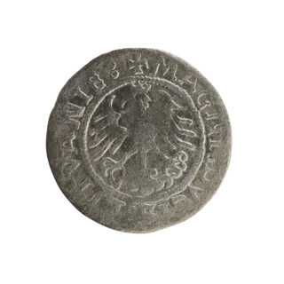 Lithuanian half-grosz, Sigismund I the Old (king of Poland; 1506–1548). R8 (rarity). Polish coin