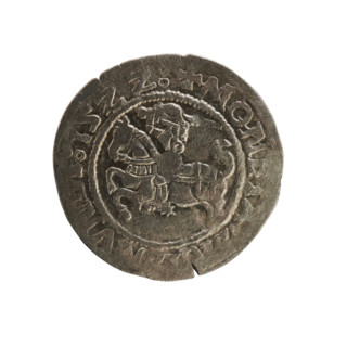 Lithuanian half-grosz, Sigismund I the Old (king of Poland; 1506–1548). Polish coin (Jagiellon