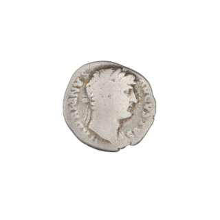 Denarius, Hadrian (76–138; Roman emperor 117–138). Obverse: head of Hadrian in laurel wreath facing