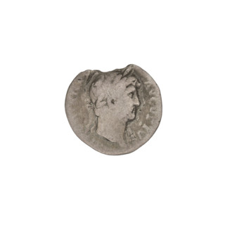 Denarius of Hadrian (76–138; Roman emperor 117–138). Obverse: head of Hadrian in laurel wreath