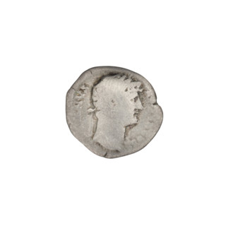Denarius of Hadrian (76–138; Roman emperor 117–138). Obverse: head of Hadrian in a laurel wreath