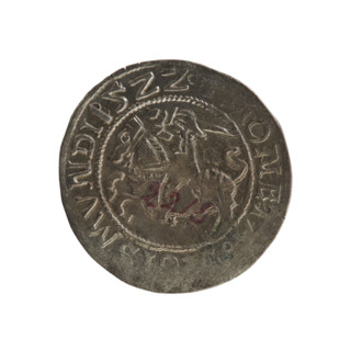 Lithuanian half-grosz, Sigismund I the Old (king of Poland; 1506–1548). Polish coin; Jagiellonian