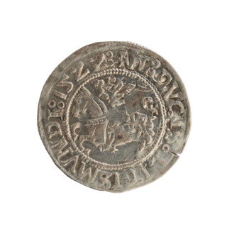 Lithuanian half-grosz, Sigismund I the Old (King of Poland; 1506–1548), 1522. Silver coin
