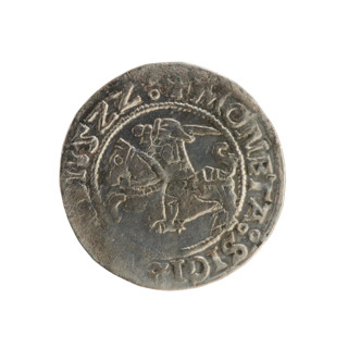Lithuanian half-grosz, Sigismund I the Old (King of Poland; 1506–1548). Polish coin (Jagiellon