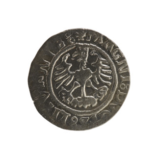 Lithuanian half-grosz, Sigismund I the Old (king of Poland; 1506–1548). Polish coin (Jagiellon