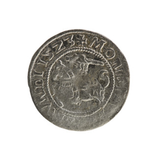 Lithuanian half-grosz, Sigismund I the Old (king of Poland; 1506–1548). Polish coin (Jagiellon