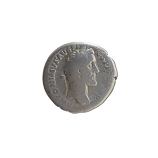 Denarius of Antoninus Pius (86–161; Roman emperor 138–161). Obverse: Head of Antoninus Pius with