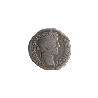 Denarius, Antoninus Pius (86–161; Roman emperor 138–161) — obverse: Head of Antoninus Pius in a