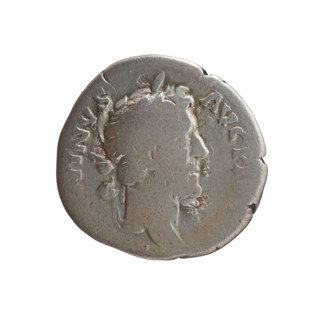 Denarius, Antoninus Pius (86–161; Roman emperor 138–161). Obverse: Head of Antoninus Pius in a