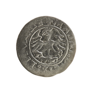 Lithuanian half-grosz, Sigismund I the Old (king of Poland; reign 1506–1548). Silver coin