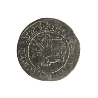 Lithuanian half-grosz, Sigismund I the Old (king of Poland; 1506–1548). Polish coin from the