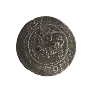 Lithuanian half-grosz, Sigismund I the Old (king of Poland; 1506–1548). Silver coin (half-grosz),
