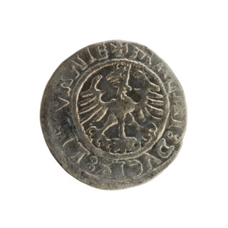 Lithuanian half-grosz, Sigismund I the Old (king of Poland; 1506–1548). Polish coin (Jagiellon