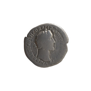 Denarius of Antoninus Pius (86–161; Roman emperor 138–161). Obverse: Head of Antoninus Pius in a