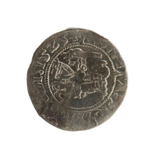 Lithuanian half-grosz, Sigismund I the Old (King of Poland; 1506–1548). Silver coin (half-grosz),