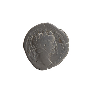 Denarius of Antoninus Pius (86–161; Roman emperor 138–161). Obverse: Head of Antoninus Pius in a