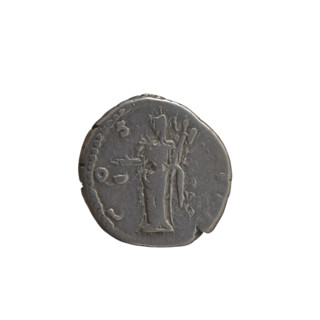 Denarius of Antoninus Pius (reigned 138–161). Obverse: head of Antoninus Pius in a laurel wreath