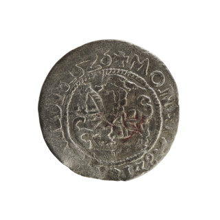 Lithuanian half-grosz, Sigismund I the Old (king of Poland; 1506–1548). R8 (rarity). Polish coin