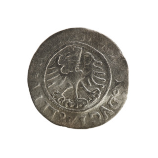 Lithuanian half-grosz, Sigismund I the Old (king of Poland; 1506–1548). R8 (rarity). Polish coin