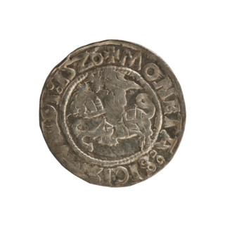 Lithuanian half-grosz, Sigismund I the Old (king of Poland; 1506–1548), 1526. Silver coin