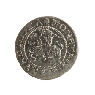Lithuanian half-grosz, Sigismund I the Old (king of Poland; 1506–1548). Silver coin (half-grosz),