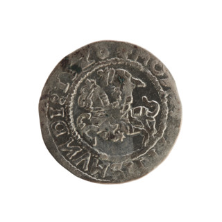 Lithuanian half-grosz, Sigismund I the Old (king of Poland; 1506–1548). Silver coin (half-grosz),