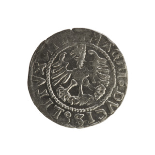 Lithuanian half-grosz, Sigismund I the Old (king of Poland; 1506–1548). R8 (rarity). Polish coin