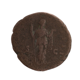 Antoninus Pius (86–161; Roman emperor 138–161), issuer; obverse: head of Antoninus Pius in a laurel