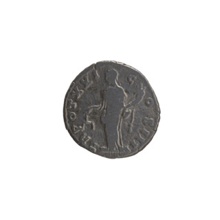 Denarius of Antoninus Pius (86–161; Roman emperor 138–161). Obverse: Head of Antoninus Pius in a