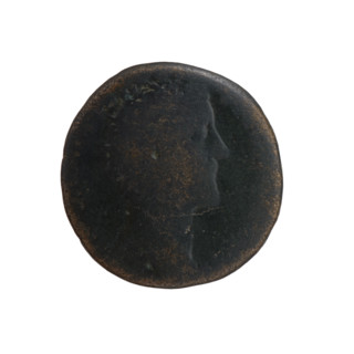 Dupondius, Antoninus Pius (86–161; Roman emperor 138–161), issuer. Obverse: Head of Antoninus Pius