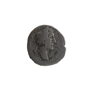 Denarius of Antoninus Pius (86–161; Roman emperor 138–161). Obverse: Head of Antoninus Pius in a