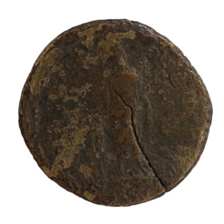 Sestertius, Antoninus Pius (86–161; Roman emperor 138–161) — obverse: head of the emperor with a
