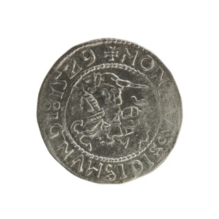 Lithuanian half-grosz, Sigismund I the Old (king of Poland; 1506–1548). Polish coin (Jagiellon