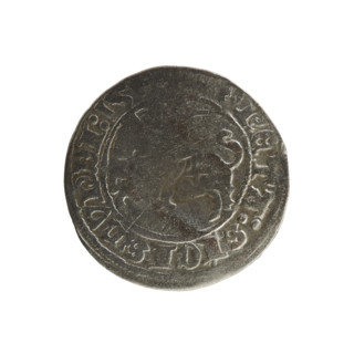 Lithuanian half-grosz, Sigismund I the Old (King of Poland; 1506–1548). Silver coin (half-grosz),