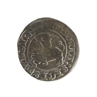 Lithuanian half-grosz, Sigismund I the Old (king of Poland; 1506–1548). Polish coin of the