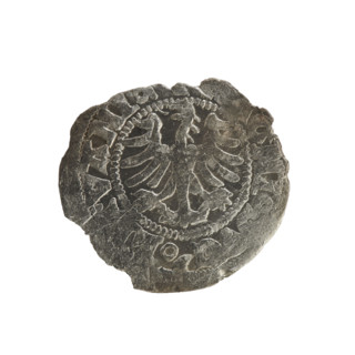 Lithuanian half-grosz of Sigismund I the Old (King of Poland, 1506–1548). Silver coin (half-grosz),