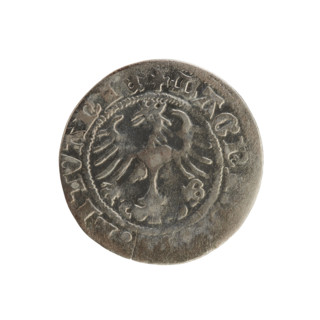 Lithuanian half-grosz, Sigismund I the Old (King of Poland; 1506–1548). Polish coin from the