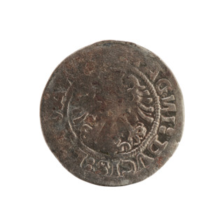 Lithuanian half-grosz, Sigismund I the Old (King of Poland; 1506–1548). Silver coin (half-grosz),