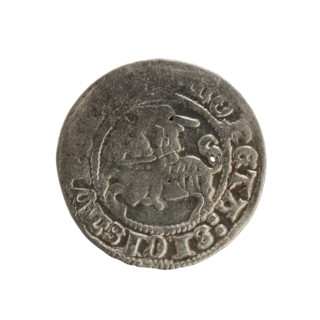Lithuanian half-grosz, Sigismund I the Old (King of Poland; 1506–1548). Polish coin of the