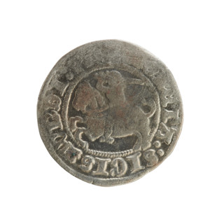 Lithuanian half-grosz, Sigismund I the Old (King of Poland; 1506–1548). Coin of the Jagiellon