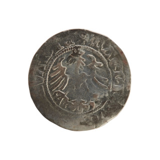 Lithuanian half-grosz of Sigismund I the Old (King of Poland, 1506–1548). Obverse: Pogon