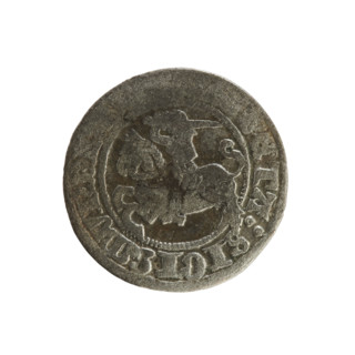 Lithuanian half-grosz, Sigismund I the Old (King of Poland; 1506–1548). Silver coin (half-grosz),