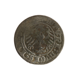 Lithuanian half-grosz, Sigismund I the Old (King of Poland; 1506–1548). Silver coin (half-grosz),