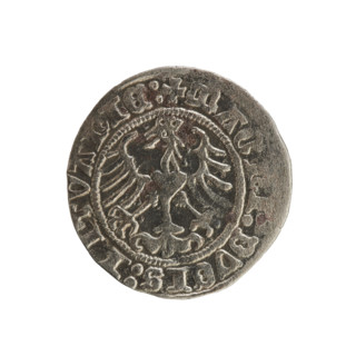 Lithuanian half-grosz, Sigismund I the Old (king of Poland; 1506–1548), 1513. Silver coin
