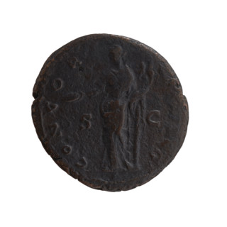 dupondius/as, Faustina the Elder (98–141; Roman empress 138–141), Antoninus Pius (86–161; Roman