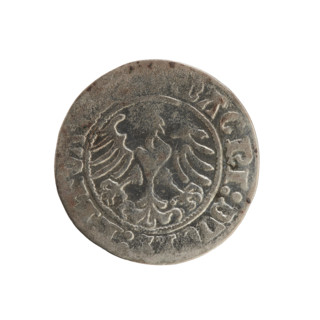 Lithuanian half-grosz, Sigismund I the Old (King of Poland; 1506–1548). Polish coin of the