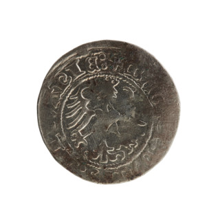 Lithuanian half-grosz, Sigismund I the Old (King of Poland; 1506–1548). Polish coin of the